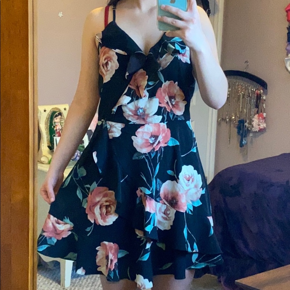Floral wrap dress